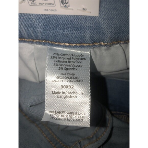 George Men's Regular Jeans Light Wash Blue Size 30 X 32 - Picture 8 of 8